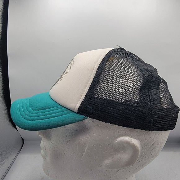 Volcom Ocean Drift Adults White Teal Hat Cap Adjustable Breathable Comfort - Picture 2 of 9